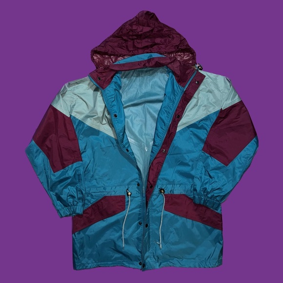 Vintage 90s windbreaker coat - Picture 2 of 4